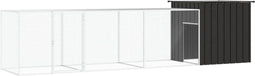 vidaXL - Kippenhok - 400x91x100 - cm - gegalvaniseerd - staal - antracietkleurig