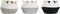 Mand DKD Home Decor Wit Zwart Grijs Mosterd Boho 36 x 36 x 26 cm (3 Onderdelen)