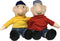 Twee poppen Buurman & Buurman zittend - pluche 35cm
