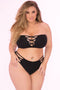 Tweedelige set strapless top en string - XL/3XL