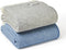 Tweedmill - Plaid - Waffle - Blauw - 100% nieuw Wol - 140 x 240 cm