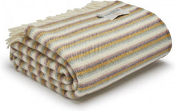 Tweedmill - Wollen plaid - Gestreept - Sunset