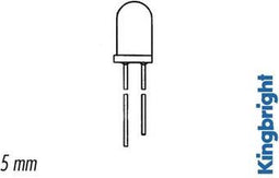 TWEEKLEURIGE BIPOLAIRE LED 5mm ROOD/GROEN WIT DIFFUUS (L-57EGW)