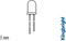 TWEEKLEURIGE BIPOLAIRE LED 5mm ROOD/GROEN WIT DIFFUUS (L-57EGW)
