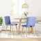 vidaXL - Eetkamerstoelen - 2 - st - stof - jeansblauw