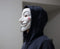 Feest - Gezichtsmasker - Eindexamenfeest - Anonymous masker - 4Pack Wit/Zwart/Grijs/Goud