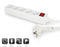 Ewent EW3955 - Stekkerdoos - 5x platte stekker met kinderbeveiliging - Wit