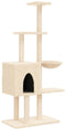 vidaXL - Kattenmeubel - met - sisal - krabpalen - 145 - cm - donkergrijs