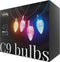 Twinkly C9 lampen - App gestuurde - LED-lichtslinger met 40 RGB (16 miljoen kleuren) LED's - 12m - Groene kabel - Slimme buitenverlichting