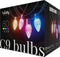 Twinkly C9 lampen - App gestuurde - LED-lichtslinger met 80 RGB (16 miljoen kleuren) LED's - 24,4m - Groene kabel - Slimme buitenverlichting