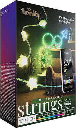 Twinkly Star-Shaped Strings USB-C 200 LED
