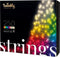 Twinkly Strings Lichtsnoer - 20M - LED Verlichting - RGB & Warm Licht - Dimbaar - Binnen & Buiten - Bluetooth Wifi - Werkt met Homekit, Homey, Google Home, Razer Chroma - Zwart