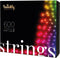 Twinkly Strings Lichtsnoer - 48M - LED - 600LED RGB - Dimbaar - Binnen & Buiten - Bluetooth of Wifi - Werkt met Homekit, Homey, Google Home en Razer Chroma - Zwart