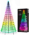 Twinkly Vlaggenmast verlichting - Kerstverlichting voor Buiten - 2 meter - 300 LED - incl. mast - RGB Licht - Zwart
