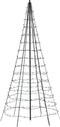 Twinkly Vlaggenmast verlichting - Kerstverlichting voor Buiten - 2 meter - 300 LED - incl. mast - RGB Licht - Zwart