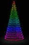 Twinkly Vlaggenmast verlichting - Kerstverlichting voor Buiten - 4 meter - 750 LED - incl. mast - RGB Licht - Zwart