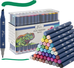 Twinmarkers 48pcs voor volwassenen en kinderen - Porselein Stiften - Alcohol Stiften - Markeerstiften - Stiften