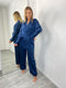 Twinset - Comfy - Dames - Mode - 2 delig - Set - Maat S - Dalia Twinset - Marineblauw