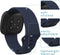 iMoshion Siliconen bandje Multipack voor Fitbit Versa 4 / 3 / Sense (2) - Zwart / Groen / Blauw