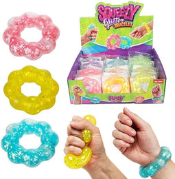 Twisk 24 knijparmband flower met glitter35865Z.