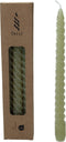 Twist Draaikaarsen Gedraaide Dinerkaars 25cm 3 Stuks Groen