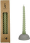 Twist Draaikaarsen Gedraaide Dinerkaars 25cm 3 Stuks Groen