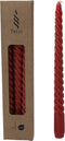 Twist Draaikaarsen Gedraaide Dinerkaars 25cm 3 Stuks Rood