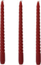 Twist Draaikaarsen Gedraaide Dinerkaars 25cm 3 Stuks Rood