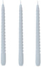 Twist Draaikaarsen Gedraaide Dinerkaars 25cm 3 Stuks Wit