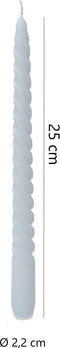 Twist Draaikaarsen Gedraaide Dinerkaars 25cm 3 Stuks Wit