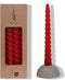 Twist Gedraaide kaarsen - Set van 4 stuks - 19 x 2.2cm diameter - Swirl kaarsen - Rood
