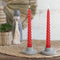 Twist Gedraaide kaarsen - Set van 4 stuks - 19 x 2.2cm diameter - Swirl kaarsen - Rood