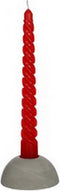 Twist Gedraaide kaarsen - Set van 4 stuks - 19 x 2.2cm diameter - Swirl kaarsen - Rood