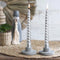 Twist kaars - Zilver - set van 3 stuks - 25cm