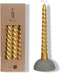 Twisted Candles Set 4 st. Gold Metallic