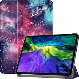 imoshion Tablet Hoes - Geschikt voor iPad Pro 11 (2022) / Pro 11 (2021) / Pro 11 (2020) / Pro 11 (2018) - Design Trifold Bookcase - Space