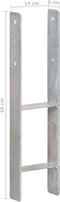 vidaXL Grondankers 6 st 14x6x60 cm gegalvaniseerd staal zilverkleurig