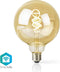 Nedis SmartLife LED Filamentlamp - Wi-Fi - E27 - 360 lm - 4.9 W - Warm tot Koel Wit - 1800 - 6500 K - Glas - Globe
