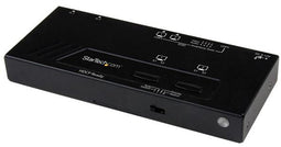 Startech.com VS222HDQ - 2x2 HDMI matrix switch - Automatische en prioriteitschakeling 1080p - Zwart