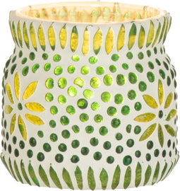 J-Line kaarshouder Bram - glas - groen - medium - 4 stuks