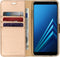 Accezz Hoesje Geschikt voor Samsung Galaxy A8 (2018) Hoesje Met Pasjeshouder - Accezz Wallet Softcase Bookcase - goud