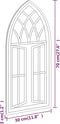 vidaXL - Tuinspiegel - 70x30 - cm - ijzer - zandkleurig