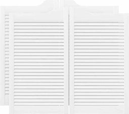 vidaXL - Draaideuren - louvre - design - 2 - paar - 90x100 - cm - wit