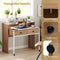 Coast Uitschuifbaar Bureau met 2 Lades en Wielen - 100 x 63 x 88 cm - Natuurlijke Houtkleur