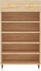 vidaXL - Schoenenkast - 60x35x105 - cm - bewerkt - hout - sonoma - eikenkleurig