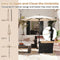 Coast Terrasparasol 303 cm - Kantelbare Parasol met Zwengel - 8 Baleinen Dubbel Dak Beige