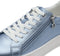 Tamaris Essentials - Dames Sneakers - Comfortabele pasvorm - Lichtblauw-metallic - Maat 40