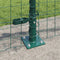 vidaXL - Hekpalen - met - Basisplaten - 7 - stuks - Ø32mm - 50cm - Gegalvaniseerd - Staal