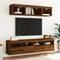 vidaXL - Tv-wandmeubels - met - LED - 2 - st - 80x30x40 - cm - bruin - eikenkleur