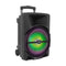 Pyle Bluetooth Party Speaker, Draagbare Speaker met Wielen - 1200W- USB, MP3, AUX 3,5mm Ingang - Knipperende Partylamp - FM Radio